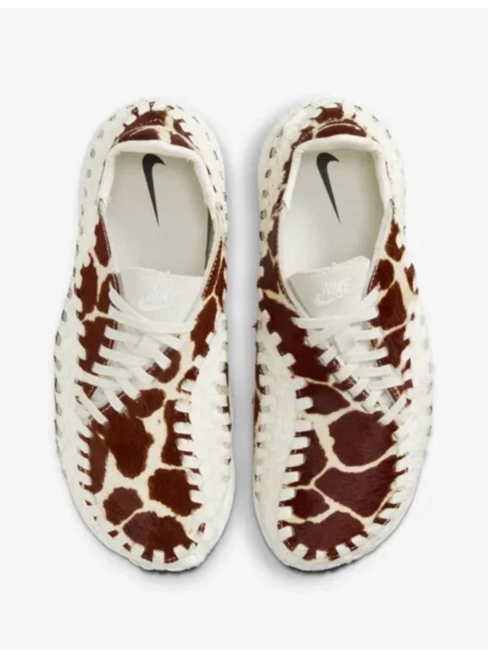 Nike Air Footscape Woven Cow Print Sneakers 8.5 Rare Statement Y2K Streetwear - Picture 2 of 14